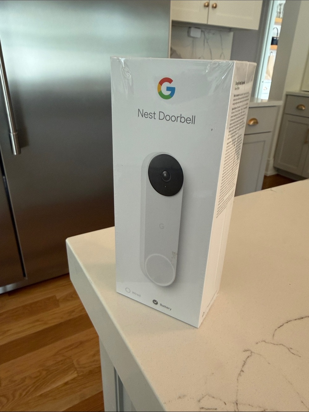 Google Nest Doorbell - White with Black Camera